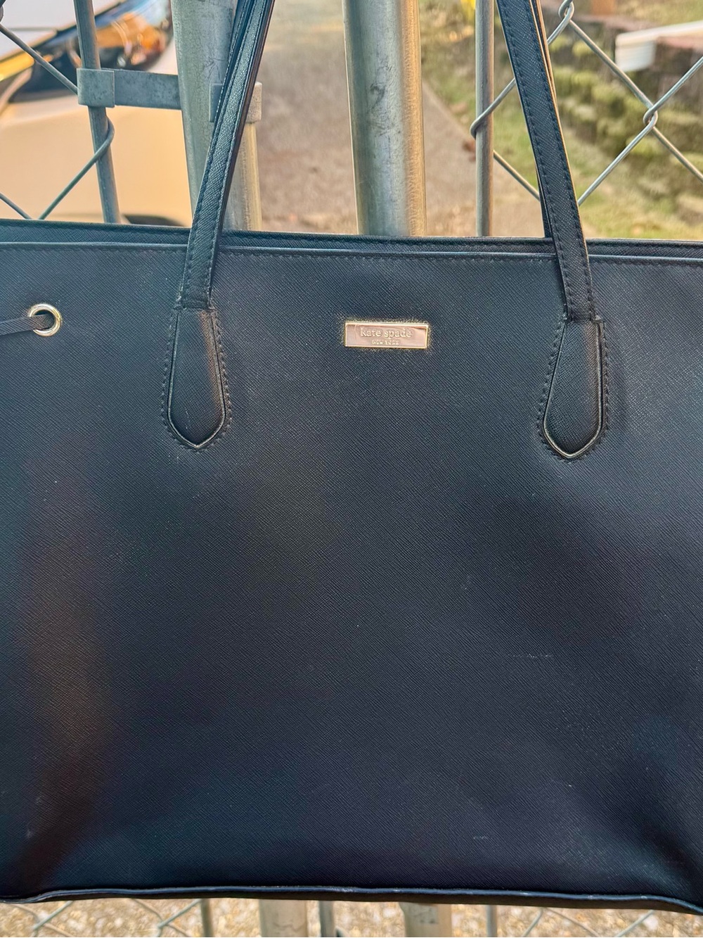 kate spade Black Saffiano Leather Tote